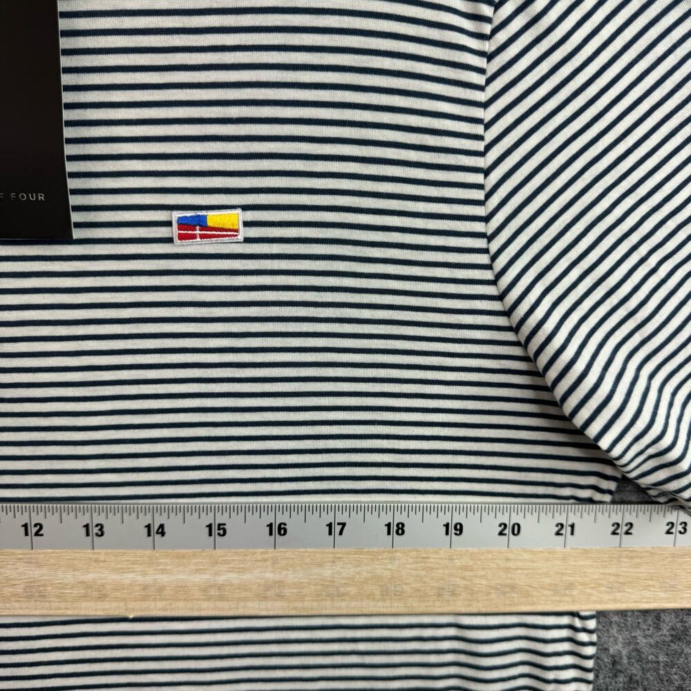 Five Four Seabrook Mens Polo Striped White Blue Size Large - Picture 5 of 9